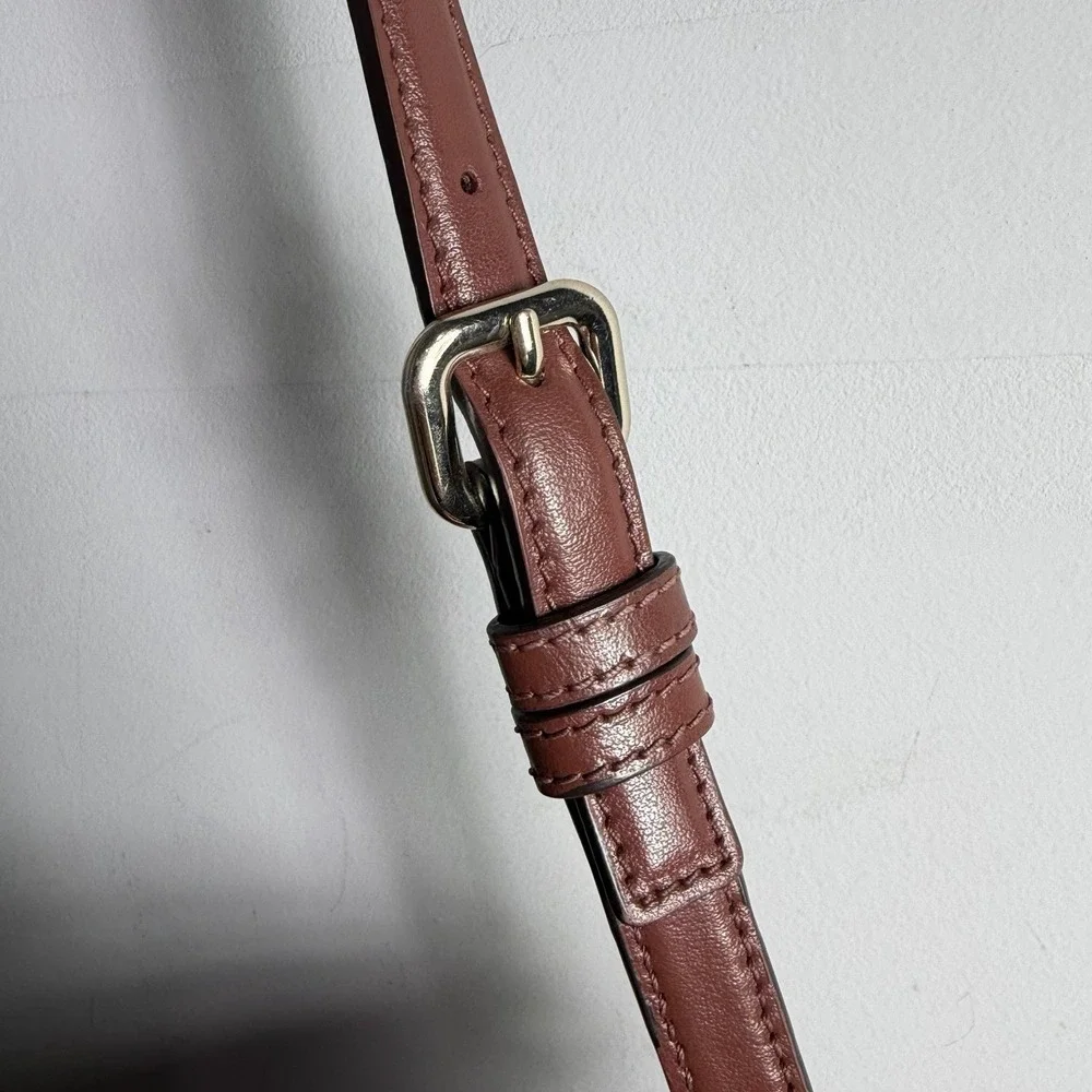 Kate Spade West Street Kenway Crossbody Bag Pebbled Leather Port Brown Studded
